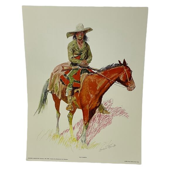 Frederic Remington Old Ramon 1956 Cowboy Art Print Western Horse Rider 16 - Picture 1 of 5